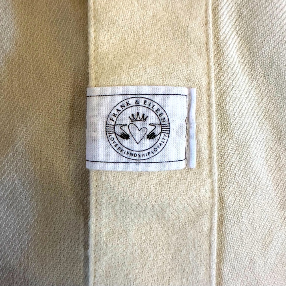 NWT - Frank & Eileen McCloghlin Cotton Flannel Shirt Jacket - Cream - XS / S - Picture 13 of 14